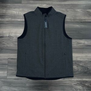 Mizzen + Main Men's Size Large Performance Blend Full Zip Golf Vest Gray New